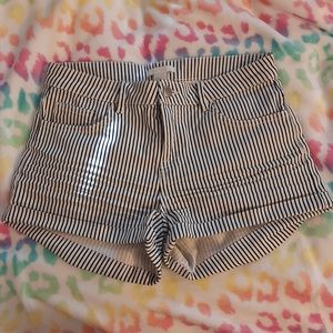 H&M White Striped Shorts